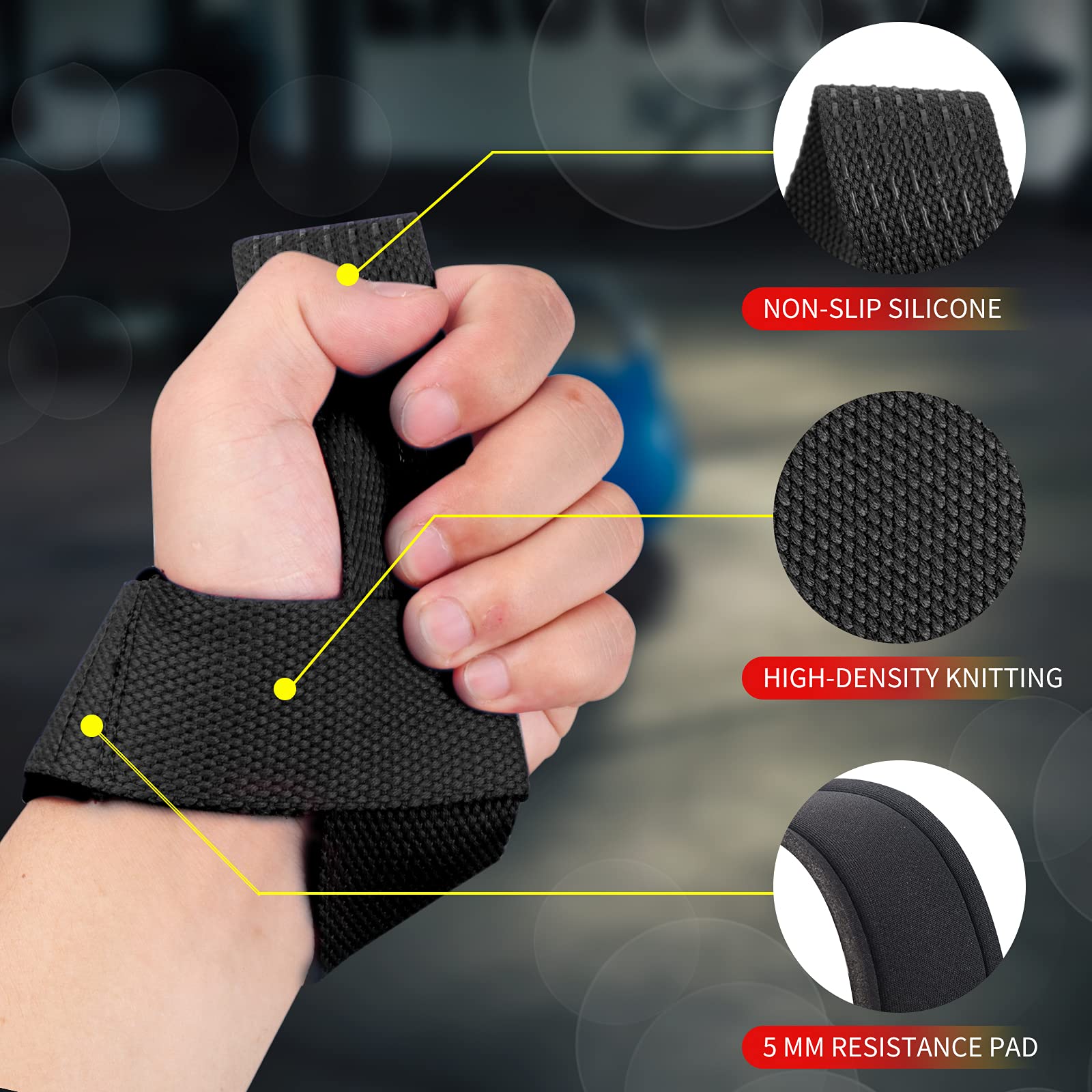 2Pcs Gym Lifting Straps Fitnes - Wrist Wraps Weightlifting Support review and price